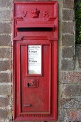 Victorian wall mounted post box.