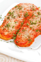 Aubergines with parmesan cheese