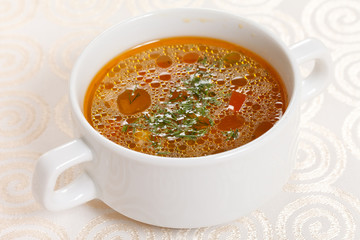 Fresh vegetable soup