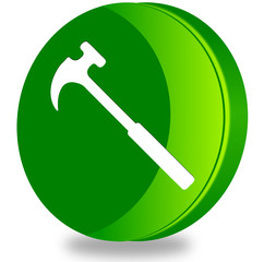 Hammer glossy icon