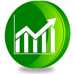 Histogram glossy icon © castelberry
