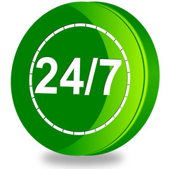 Bianco24/7 customer service glossy icon