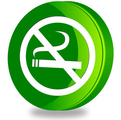No smoking glossy icon