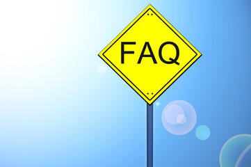 Faq on road sign