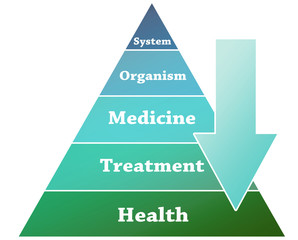 Health pyramid illustration