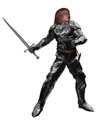 Jeune chevalier combat ou entraînement