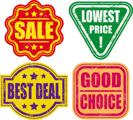 various sale badge