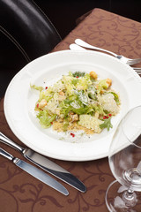 vegetable salad with croutons