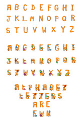 Alphabet Set Fuzzy Wuzzy A to Z