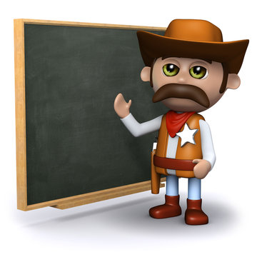 3d Sheriff wants you to study the blackboard