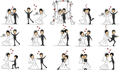 Большой набор свадебных фотографий