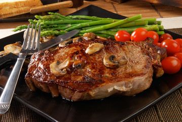 Grilled rib steak