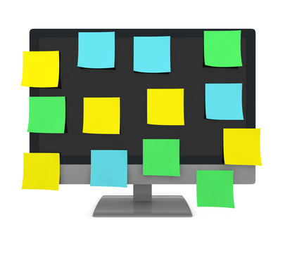 Sticky Notes On A Monitor