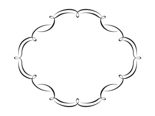 Vector calligraphy penmanship ornamental deco frame pattern