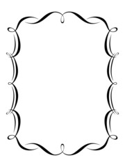 Vector calligraphy penmanship ornamental deco frame pattern