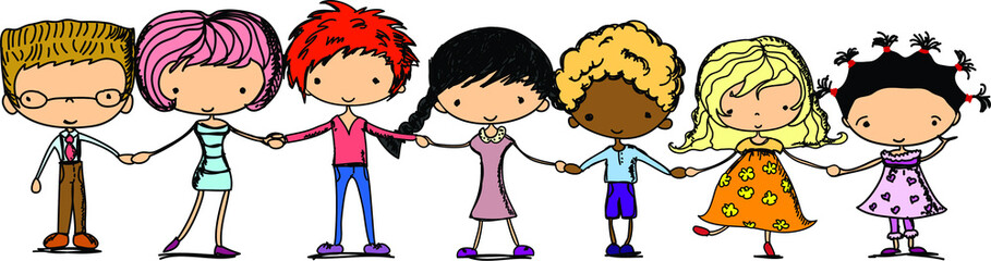 мультфильма милые дети, держась за руки