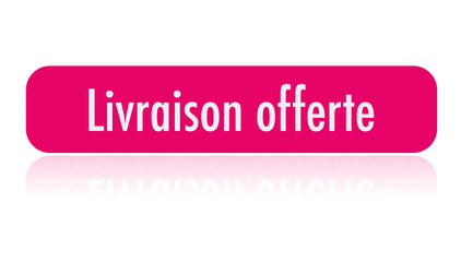 bouton - livraison offerte - rose