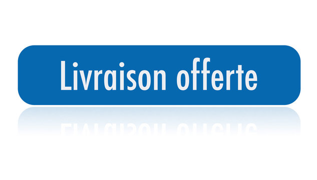 bouton - livraison offerte - bleu
