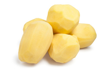 peeled potatoes