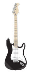 Chitarra nera - vettoriale