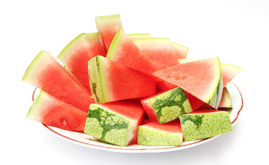 slices of red watermelon