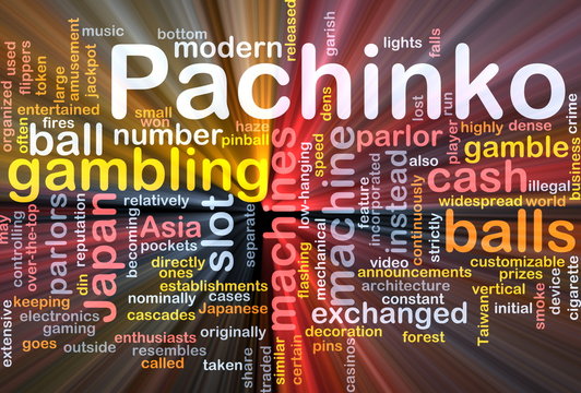 Pachinko gambling background concept glowing