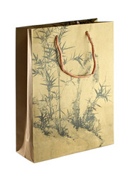 Paper bag with bamboo print