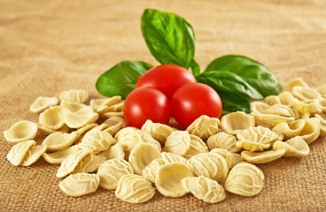 Orecchiette tomatoes and basil