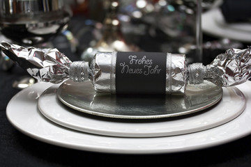 Tischdekoration f&uuml;r die Silvesterparty