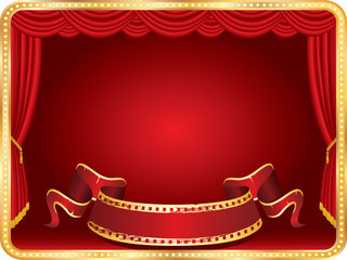 red movie banner