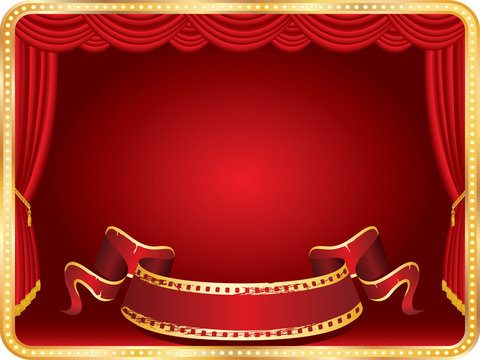 red movie banner