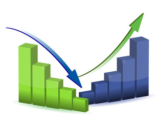 business graph, chart, diagram, bar, up, down
