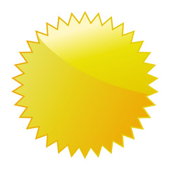 Werbeaufkleber gelb