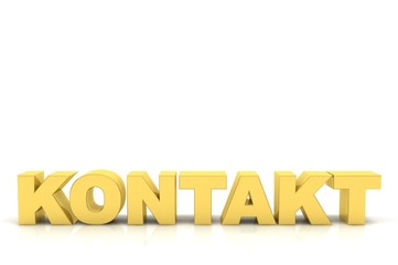 Schriftzug KONTAKT gold