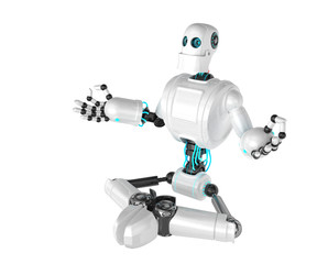 Robot sitting in lotus position