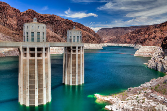 Hoover Dam in Black Canyon of Colorado river