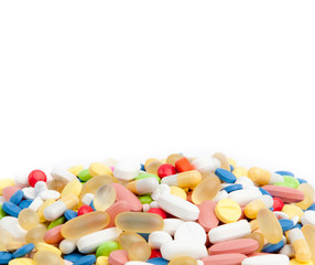 Pills isolated on white background