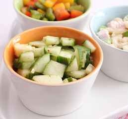 Gurkensalat mit Käse