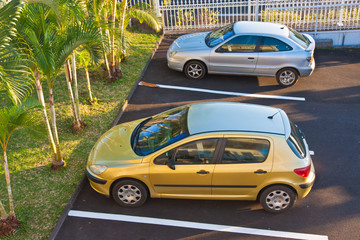 Naklejka premium voiture stationnement parking