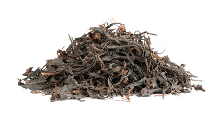 dry black tea leaves