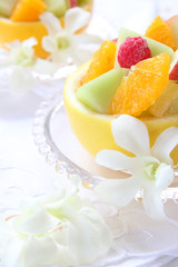 グレープフルーツカップのフルーツサラダ