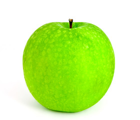 Isolated fresh green apple, studio shot