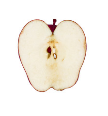 Fresh apple with half cut
