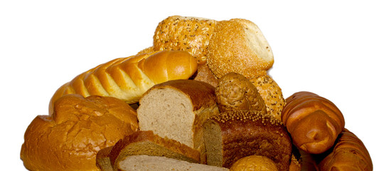 assortment of baked bread