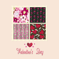 flowers card, valentine's day