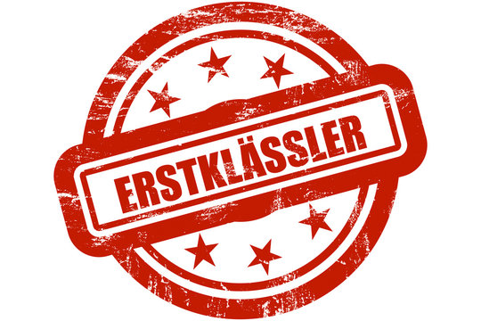 Sternen Stempel rot ERSTKL&Auml;SSLER