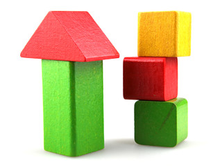 Wooden building blocks