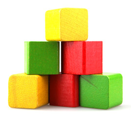 Wooden building blocks