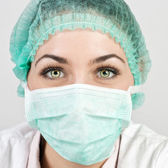 medical professional with mask