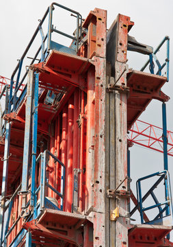 coffrage m&eacute;tallique chantier construction